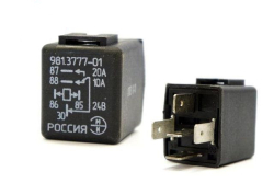 K-744 Rele pereklyuch 5 kont 981.3777-01 (anal 901.3747-01) (24v 20A) s karmanom pod kronshtein KAMAZ (9473)