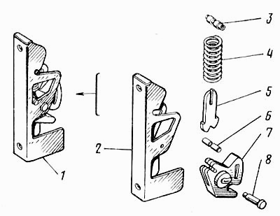 KAMAZ Zamok perednei paneli (kapota) 5320-8406010