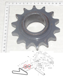 POLESE Zv-ka z14,t25,4 v sb natyazh cepi nakl kam MKS 0514602-01 pustaya (8488)