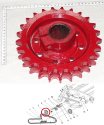 POLESE Zv-ka z25, t25,4 dvoinaya(blok zvezdochek KOK) vala nizhn nakl kam KZK-12-1800070 (VR-30.05.00.020) (11507)
