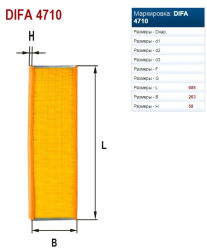 Filtr kabini DON (V4710) 150.95.060.1109510-01 DIFA (12798)