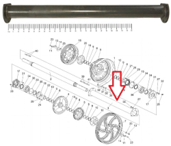 POLESE Truba raspornaya vala ustanovki shkivov KZK-10-0202540 (15745)