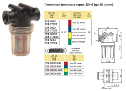 OP Filtr lineinii 55 lmin 80 mesh 324-OT235 ARAG (15829)
