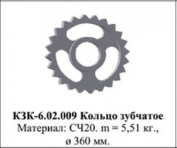 3KKSH Kolco zubchatoe KZK-6.02.009 (D360) (Umanfermmash) (14332)