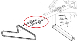 POLESE Zv-ka z14,t25,4 v sb natyazh cepi nakl kam MKS 0514010-01 v sb s podshipnikami (15600)