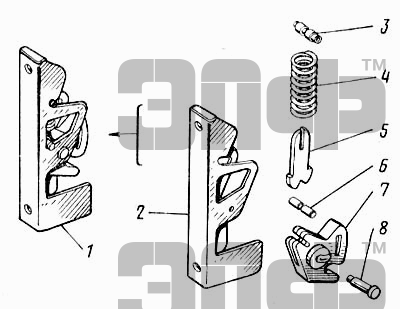 KAMAZ Zamok perednei paneli (kapota) 5320-8406010