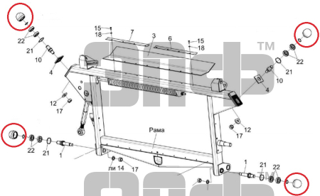 POLESE Rolik osi-ekscentr ramki perehodn KZK 1780603 (15702)