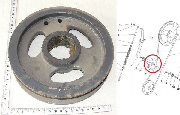 POLESE SHkiv (rolik) natyazh domolota KZR 0225201B (12066)